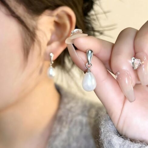 Gold Stud Earrings for Women Trendy Pearl Teardrop Dangle Earring Hypoallergenic Fashion Accessories Jewelry Gifts in Saudi Arabia