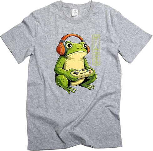 Men's Funny Gamer Frog T-Shirt Japanese Style Game Frog with Controller Video Gaming tee in Kuwait