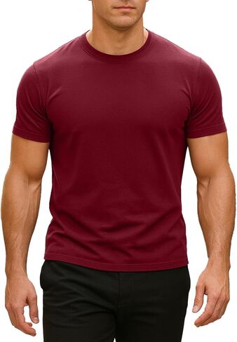 Men’s Multicolor Solid Pure Cotton Half Sleeve Crew Neck T-Shirt, Soft Casual Wear for Daily Comfort (S–3XL) in Saudi Arabia