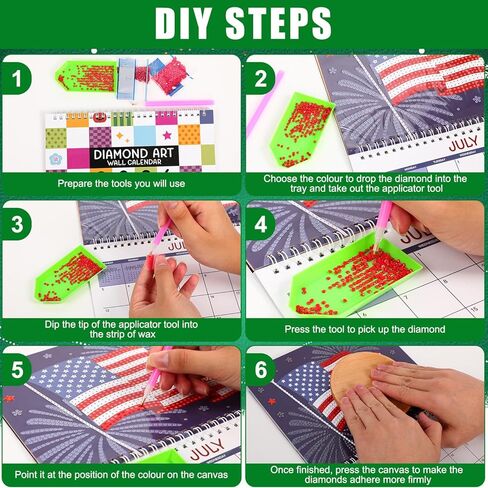 مجموعة أدوات تقويم فنية ماسية لعام 2026 - تقويم رسم ماسي 5D DIY، تقويمات جدارية قابلة للطي لمدة 12 شهرًا مع قائمة المهام، تقاويم عيد الميلاد الإبداعية لديكور المنزل والمكتب (مجموعة واحدة) in Saudi Arabia