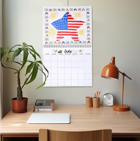 24 مجموعة من تقاويم الحائط الملونة لعام 2026، مقاس 10 × 8 بوصات، قم بتلوين التقويم الفارغ الخاص بك، نشاط ممتع، تقويم تلوين غير مؤرخ لمدة 12 شهرًا للتعلم التفاعلي في المنزل والفصل الدراسي in Kuwait