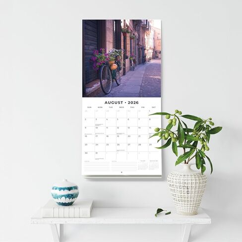 Red Robin 2026 Vintage Bicycles Monthly Wall Calendar | 12" x 24" Open | Premium Thick & Sturdy Paper | Hangable 12 Month Calendar | Lined Notes & To Do Area | Vivid Images | Plastic Free in Saudi Arabia