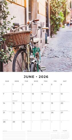 Red Robin 2026 Vintage Bicycles Monthly Wall Calendar | 12" x 24" Open | Premium Thick & Sturdy Paper | Hangable 12 Month Calendar | Lined Notes & To Do Area | Vivid Images | Plastic Free in Saudi Arabia