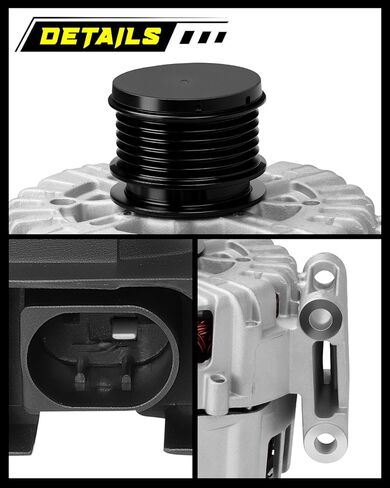 Oktiger Upgraded Alternator for Mercedes-benz Gls450 2017-2019, C43 Amg Glc43 Amg 2017-2023, E43 Amg 2017-2018 Gl450 Gle43 Amg Gle450 Amg, 3.0L V6 12V 200A CW 6-Groove Pulley OE 000-906-87-06 in Kuwait