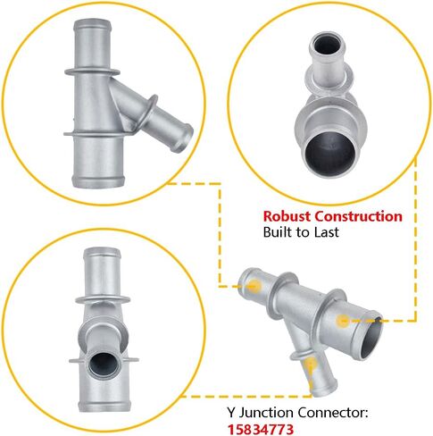 15834773 Aluminum Coolant Radiator Hose Y Junction Connector | Fit for Chevrolet Silverado Suburban Tahoe Avalance, GMC Sierra Yukon, Cadillac Escalade | OE 47157 15792820 15792821 15834772 25806518 in Saudi Arabia