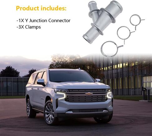 15834773 Aluminum Coolant Radiator Hose Y Junction Connector | Fit for Chevrolet Silverado Suburban Tahoe Avalance, GMC Sierra Yukon, Cadillac Escalade | OE 47157 15792820 15792821 15834772 25806518 in Saudi Arabia