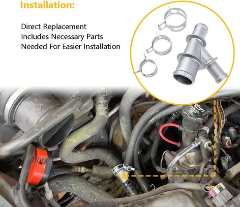 15834773 Aluminum Coolant Radiator Hose Y Junction Connector | Fit for Chevrolet Silverado Suburban Tahoe Avalance, GMC Sierra Yukon, Cadillac Escalade | OE 47157 15792820 15792821 15834772 25806518 in Saudi Arabia