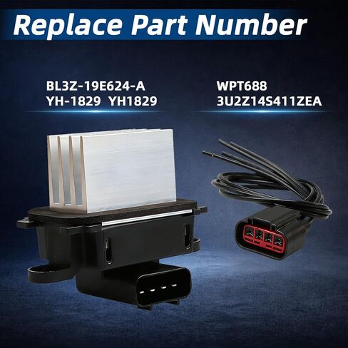 HVAC Control Module Blower Motor Resistor WPT688 Connector Wire Harness Compatible with Ford Expedition 2009-2017 F-150 2009-2014 Lincoln Navigator 2009-2017 Replace＃ BL3Z-19E624-A in Saudi Arabia