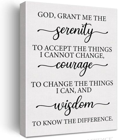 Inspirational Motivational Christian Wall Art Decor Poster Framed Painting Print God Grant Me the Serenity Canvas Artwork for Home Office Decor 12 X 15 Inch in Kuwait