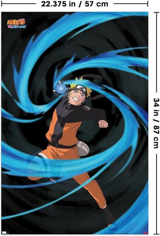 Naruto Shippuden - Naruto Uzumaki Wall Poster, 34L" x 22.4W", Unframed Version in Saudi Arabia
