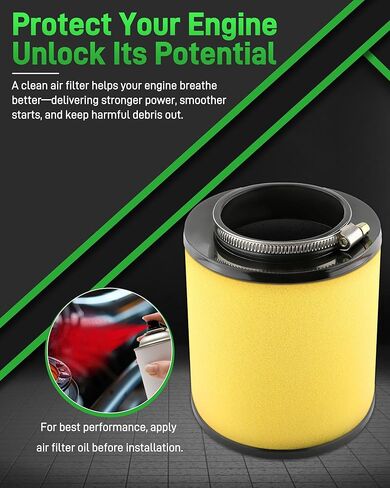 2PCS Dacall Air Filter for Honda Foreman 500, Rancher 420, Rubicon 500, Pioneer 500, Rincon 650, Sportrax 400 (1999-2016), Replace Part NO. 17254-HN1-000 in Kuwait