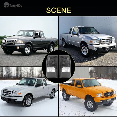 مصابيح TangMiGe الخلفية متوافقة مع Ford Ranger w/o STX Model 2001 2002 2003 2004 2005 2006 2007 2008 2009 2010 2011، زوج واحد من المصابيح الخلفية (أحمر داكن) in Kuwait