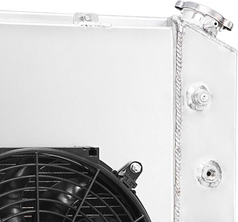 Radiator 3 Row for 1973-1991 Chevy Blazer C10 C20 C30 K10 K20 K30 GMC C1500 C2500 Suburban C3500 Jimmy 1974 1975 1976 1977 1978 1979 1981 1980 1983 1984 1985 1987 1982 1986 1988 1989 1990,w/Shroud Fan in Kuwait