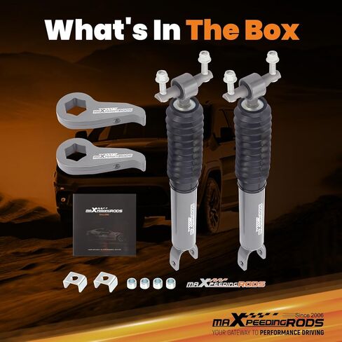 maXpeedingrods 2" Leveling Lift Kit w/Shocks for Chevy Silverado/GMC Sierra 2500 HD/3500 HD 4WD 2020-2025, Forged torsion Keys Shock Kit in Saudi Arabia