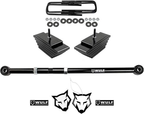 WULF 3.5 بوصة مجموعة رفع زنبركية صغيرة أمامية Adj مع شريط مسار 1999 إلى 2004 متوافق مع طراز Ford F250 F350 4X4 in Kuwait