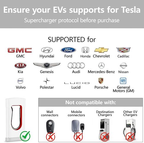 Upgraded NACS to CCS Adapter -500 Amps 1000V DC Fast Charge Adapter, Tesla Supercharger to CCS1 EV Adapter Compatible with Tesla Superchargers [Check with Your Automaker for Compatibility] in Saudi Arabia