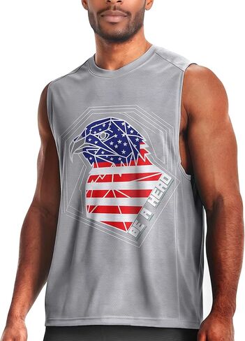 Men's Sleeveless Swim Shirts Quick Dry Moisture Wicking Gym Shirts Breathable Workout & Beach in Kuwait