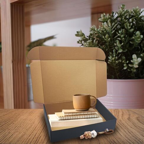 14x10x3 Black Shipping Boxes Set of 20, Corrugated Cardboard Mailers for Product Packaging & Mailing, Recyclable Small Business Shipping Supplies, Gift Boxes for Holiday Birthday Wedding Favors in Saudi Arabia