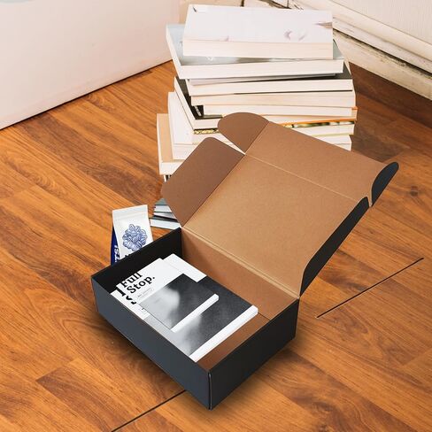 14x10x3 Black Shipping Boxes Set of 20, Corrugated Cardboard Mailers for Product Packaging & Mailing, Recyclable Small Business Shipping Supplies, Gift Boxes for Holiday Birthday Wedding Favors in Saudi Arabia