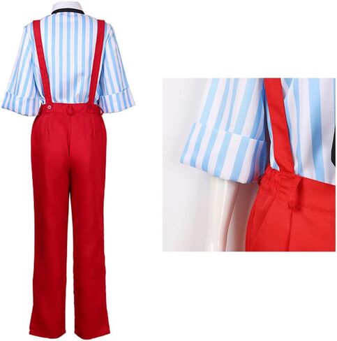 Kasane Costume Kasane Outfit Uniform Red Overalls Hat with Wig in Saudi Arabia