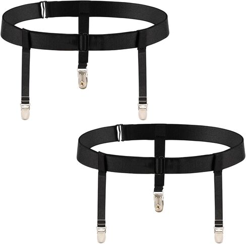 Women's Plus Size Thigh Garter Belts, Adjustable High Elastic Garter Belt and Stockings Set in Kuwait