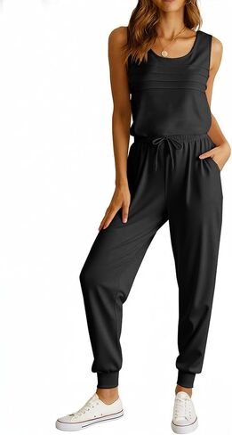 KISSMODA Two Piece OutFit Women Sleeveless Tank Top and Drawstring Jogger Pants 2026 Summer Trendy S-XXL in Saudi Arabia
