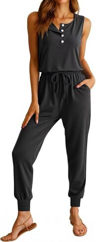 KISSMODA Two Piece OutFit Women Sleeveless Tank Top and Drawstring Jogger Pants 2026 Summer Trendy S-XXL in Saudi Arabia