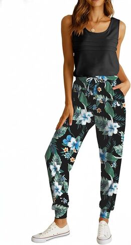 KISSMODA Two Piece OutFit Women Sleeveless Tank Top and Drawstring Jogger Pants 2026 Summer Trendy S-XXL in Saudi Arabia