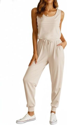 KISSMODA Two Piece OutFit Women Sleeveless Tank Top and Drawstring Jogger Pants 2026 Summer Trendy S-XXL in Saudi Arabia