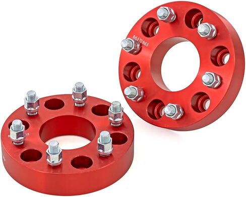 Rough Country 1.5" Wheel Spacers for Chevy/GMC 1500 Truck & SUV (1988-2021) - Anodized Red, Pair 6x5.5 Bolt Pattern in Saudi Arabia