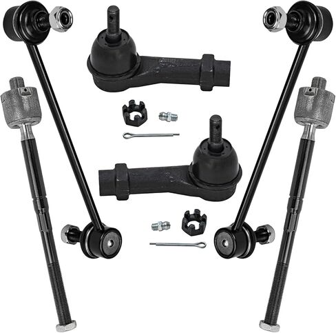 Detroit Axle - Front Inner and Outer Tie Rod Ends Sway Bar End Links Replacement for 2015 2016 2017 2018 2019 2020 Ford Mustang - 6pc Set in Saudi Arabia