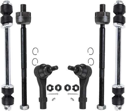 Detroit Axle - 6pc Front Suspension Kit for Ford Ranger Explorer Mercury Mountaineer Mazda B2300 B2500 B3000 B4000, 2 Stabilizer Sway Bar End Links 4 Outer and Inner Tie Rod Ends Replacement in Saudi Arabia