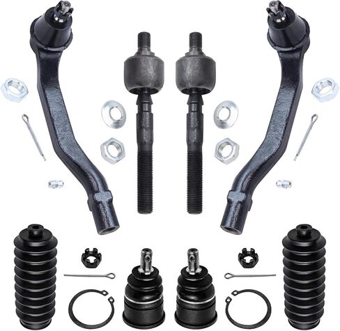 Detroit Axle - Front Suspension Kit for 1990-1993 Honda Accord, 2 Lower Ball Joints 4 Outer Inner Tie Rods 2 Rack and Pinion Tie Rod Boots 1991 1992 Replacement in Saudi Arabia