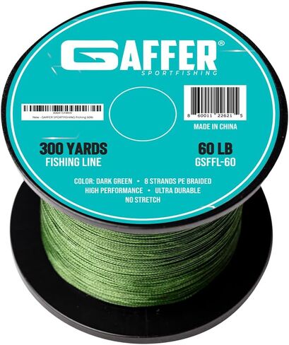 خط صيد جافر سبورت، 8 جدائل، خط اختبار 100 رطل [2000 ياردة] - تقنية نسج خاصة، طلاء رقيق - خط صيد أقوى وأكثر سلاسة لخط مضفر للمياه العذبة والمياه المالحة in Kuwait