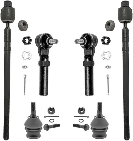 Detroit Axle - 6pc Front Tie Rods Kit for 2019 2020 2021 2022 Subaru Forester Crosstrek, 4 Outer Inner Tie Rod Ends 2 Lower Ball Joints Replacement in Saudi Arabia