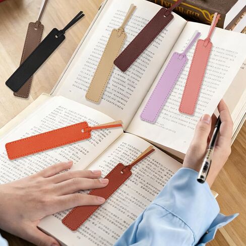 إشارة مرجعية جلدية، 8 قطع من الإشارات المرجعية البسيطة من كالوفان، إشارات مرجعية رائعة للرجال، إشارة مرجعية جلدية لمحبي الكتب، علامات الكتب للطلاب والمدرسين ومحترفي الأعمال in Kuwait
