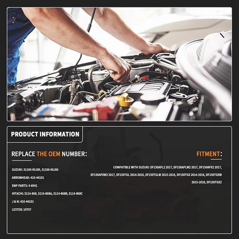 31100-93J00 Starter Motor Fit for Suzuki 150HP 175HP 200HP 225HP 250HP, 5035078 Fit for Evinrude Johnson OMC BRP, S114-868A S114-868B Fit for Hitachi, 31100-96J00 31100-96J01 18-6941 in Kuwait