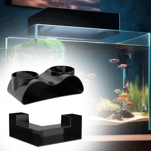 2Pcs Aquarium Underground Tunnel for Fish Shrimp Hideout Under Gravel Viewing Tunnel Cave Fish Decor Accessory in Saudi Arabia