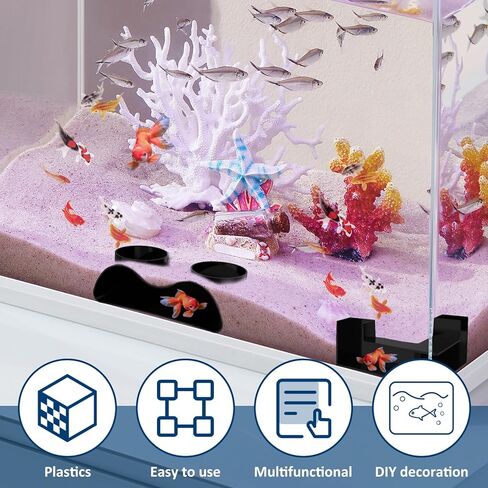 2Pcs Aquarium Underground Tunnel for Fish Shrimp Hideout Under Gravel Viewing Tunnel Cave Fish Decor Accessory in Saudi Arabia