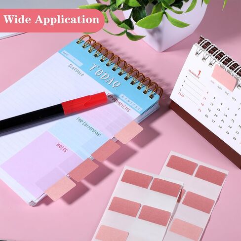 300 قطعة من علامات تبويب دفتر الملاحظات باللون الوردي، علامات تبويب صفحات ذاتية اللصق قابلة للكتابة، أعلام كتاب عملية لوضع علامات على الصفحات، تصنيف الملفات، احتياجات فرز القراءة اليومية، ملحقات الدراسة الأساسية in Kuwait