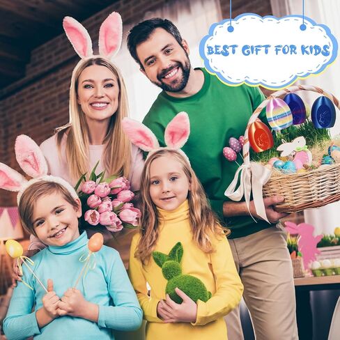 4pcs 3D Printed Bunny and Egg Set Mini Articulated Easter Bunny Toys for Easter Basket Stuffers Egg Hunts Birthday Gifts in Saudi Arabia