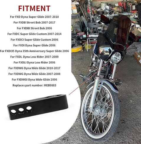 PSLER Dyna المصباح الأمامي تمديد قوس تصاعد كتلة استبدال ل Dyna Road Warrior Fairing 2007-2017 Low Rider Fat Bob الزجاج الأمامي والانسيابي يحل محل رقم الجزء MEB9883 in Saudi Arabia