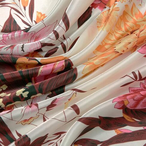 CHIDRA 35 inches Silk Feeling Formal Large Square Neck Scarf Head Hair Wraps Handkerchief for Women Girls in Saudi Arabia