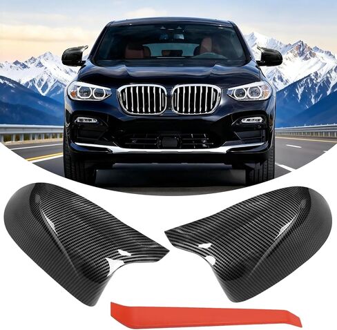 Compatible with BMW X3 G01 2018-2023/X4 G02 2019-2023/X5 G05 2019-2024/X6 G06 2020/X7 G07 2019-2024 Side Mirror Housing Frame Trim, Black Passenger Mirror Housing Frame Ring Cover for 51167468242 in Saudi Arabia