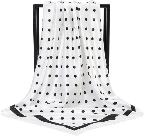 CHIDRA 35 inches Silk Feeling Formal Large Square Neck Scarf Head Hair Wraps Handkerchief for Women Girls in Saudi Arabia