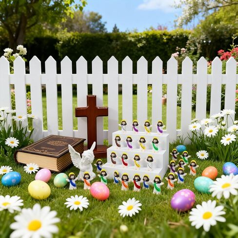 شخصيات يسوع الصغيرة الصغيرة 100 حزمة من شخصيات يسوع الصغيرة بكميات كبيرة، صغيرة كلاسيكية صغيرة منقذ المسيح الديني، ديكور عيد الفصح للاختباء والسعي، هدايا الحفلات الدينية، هدية المعمودية، حشو بيض عيد الفصح in Kuwait