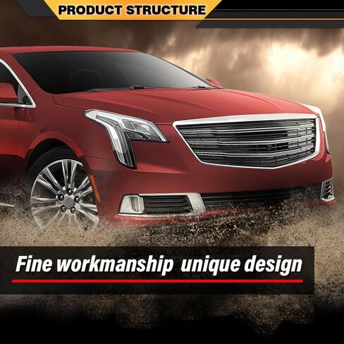 Front Fog Light Cover Bezel Chrome Trim Compatible with Cadillac XTS 2018-2019 Chrome Left and Right side in Saudi Arabia