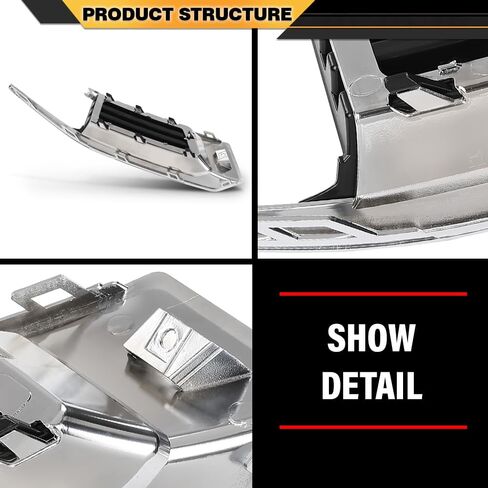 Front Fog Light Cover Bezel Chrome Trim Compatible with Cadillac XTS 2018-2019 Chrome Left and Right side in Saudi Arabia