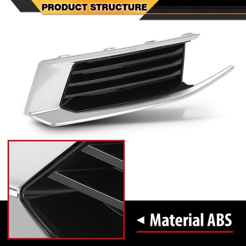 Front Fog Light Cover Bezel Chrome Trim Compatible with Cadillac XTS 2018-2019 Chrome Left and Right side in Saudi Arabia