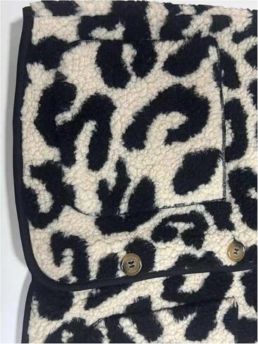 GORGLITTER Women's Leopard Sherpa Vest Fuzzy Vest Outerwear Trendy Fall Cheetah Fleece Sleeveless Old Money Coat Jacket in Saudi Arabia